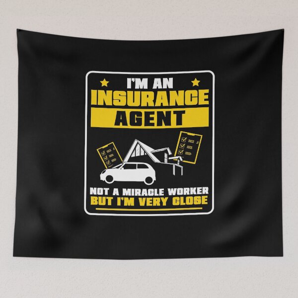 Item preview, Insurance Agent Not A Miracle Worker Funny Life Insurance designed and sold by StrongShirts.