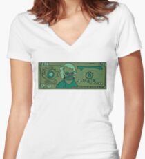 Money Money Money Money Women's Fitted V-Neck T-Shirt