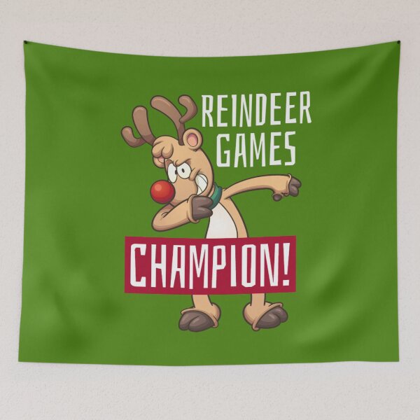 Artikelvorschau, Reindeer Games Champion!, Dabbing Reindeer, Weihnachtsrentier entworfen und verkauft von Monique Prince.