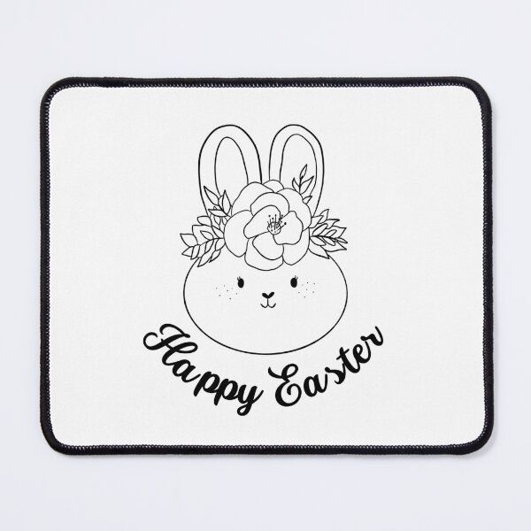 Item preview, Happy Easter cute easter bunny with a flower crown  designed and sold by Yarafantasyart.