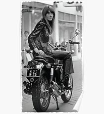 Françoise Hardy motorcycle Poster