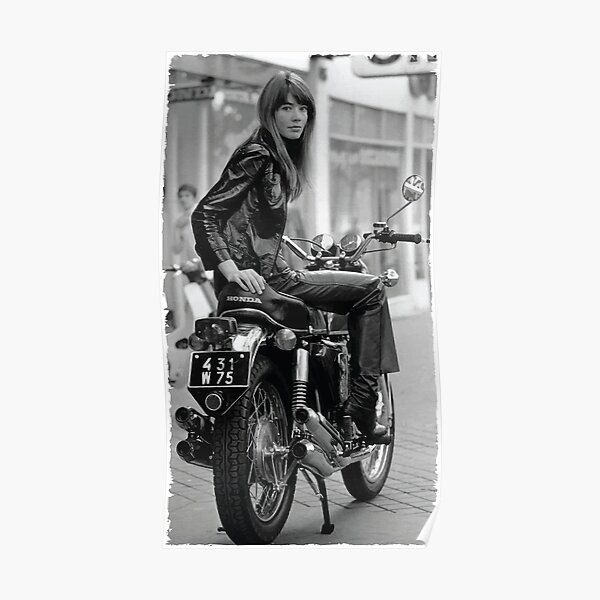Françoise Hardy motorcycle Poster