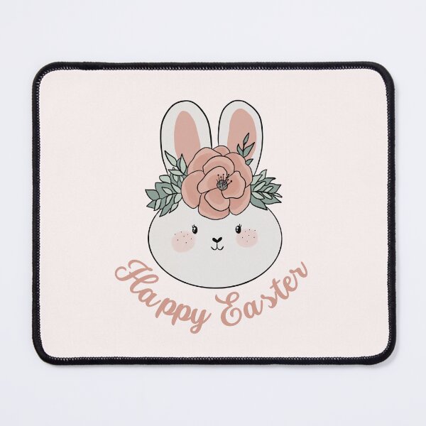 Item preview, Happy Easter cute easter bunny with a flower crown  designed and sold by Yarafantasyart.