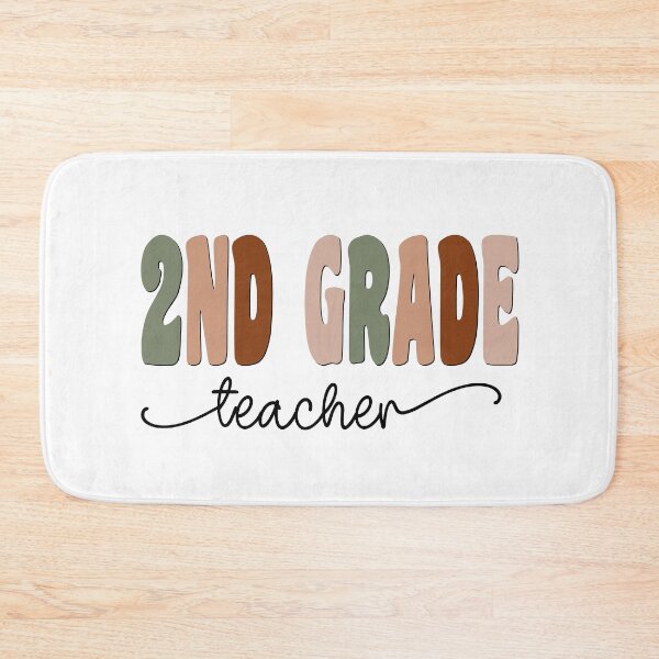 Item preview, 2nd Grade Teacher Boho Retro Script Design designed and sold by mysticblvd.