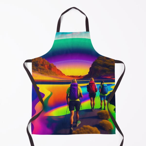 Item preview, Backpackers on Psychedelic Landscape designed and sold by Parag's Travel Shop.