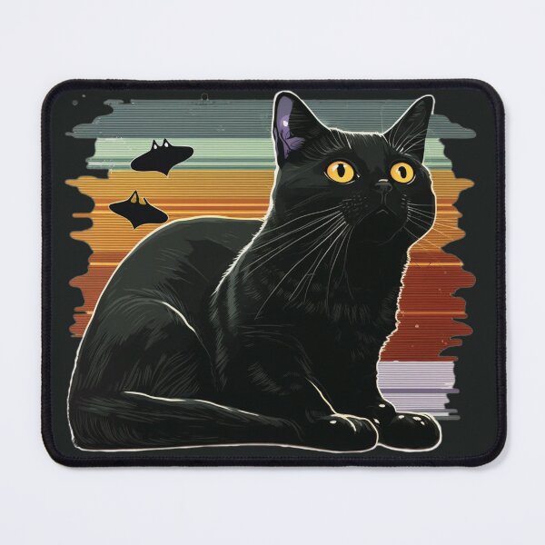 Artikelvorschau, UFO-Katzen-Retro-Design, Sci-Fi-Kunst, UFO-Katzen-Kunst entworfen und verkauft von Keni-shop.