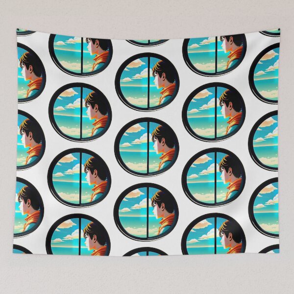 Item preview, Backpacker Airplane Window Manga designed and sold by Parag's Travel Shop.