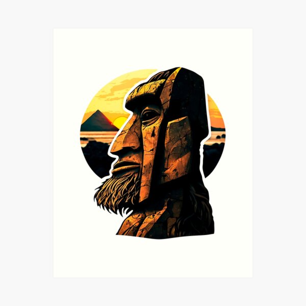 Buff Moai Art Print for Sale by TheBigSadShop