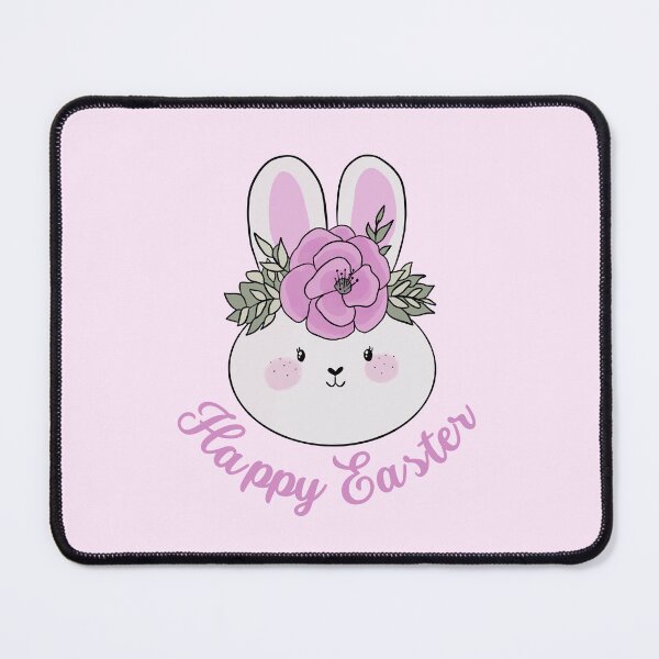 Item preview, Happy Easter cute easter bunny with a flower crown  designed and sold by Yarafantasyart.