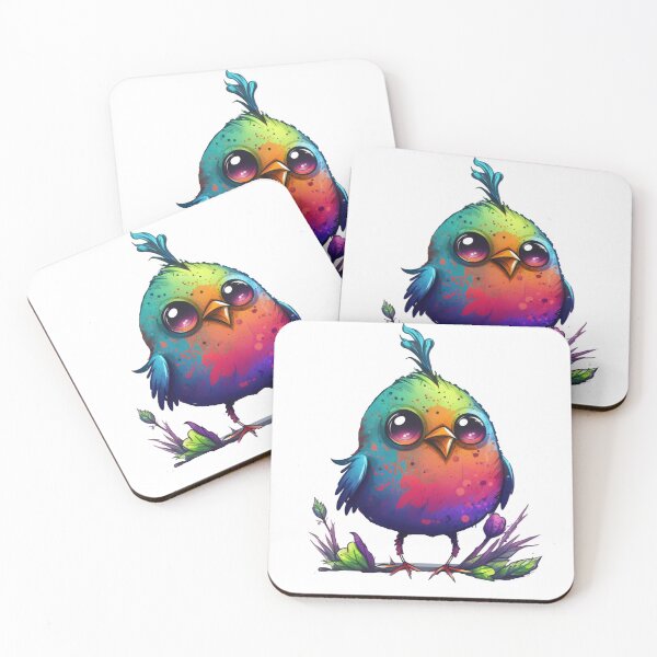 Item preview, Rainbow Birdie Brightly Colored Bird designed and sold by The Swedenborgian.