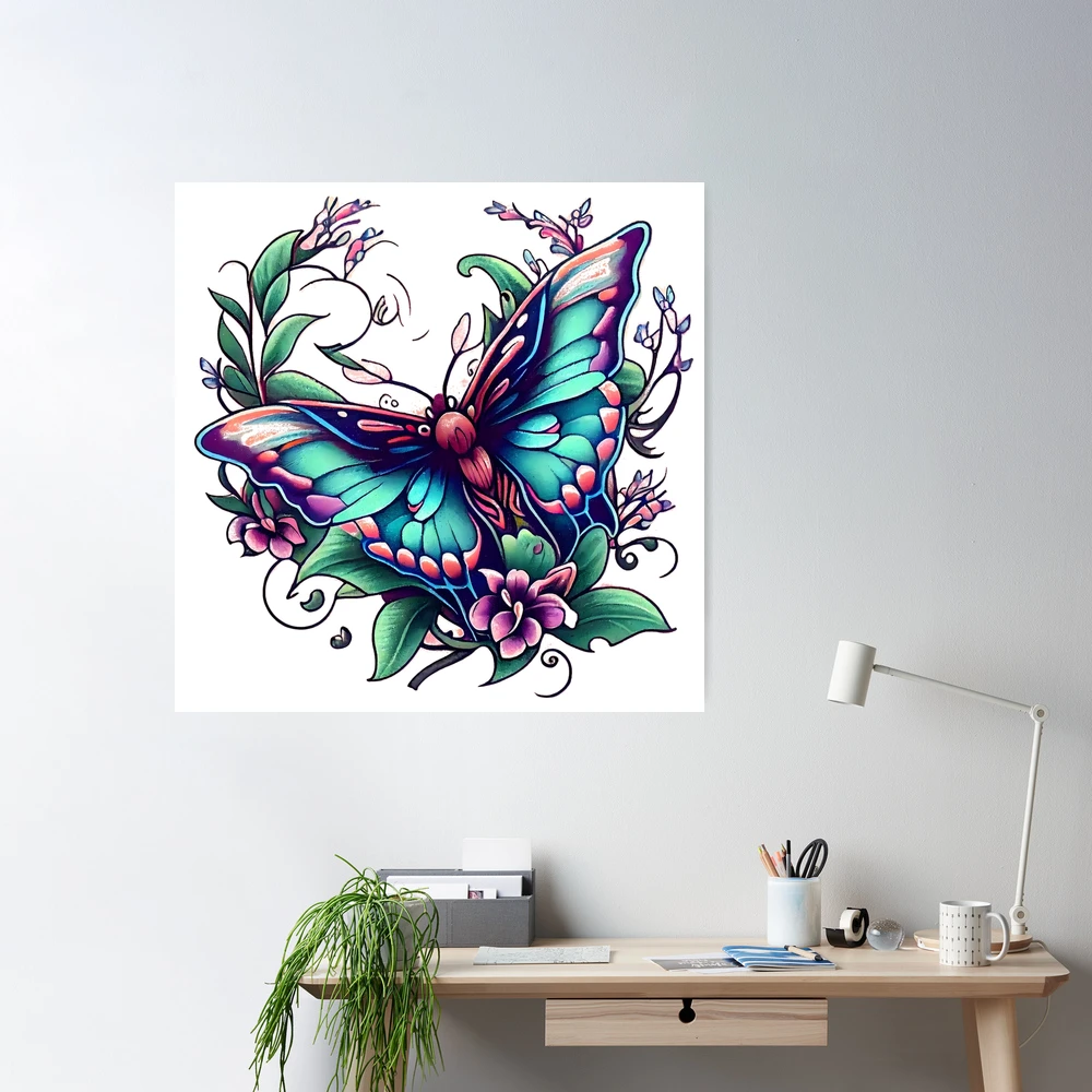 Art Studio Butterfly 3D Stickers