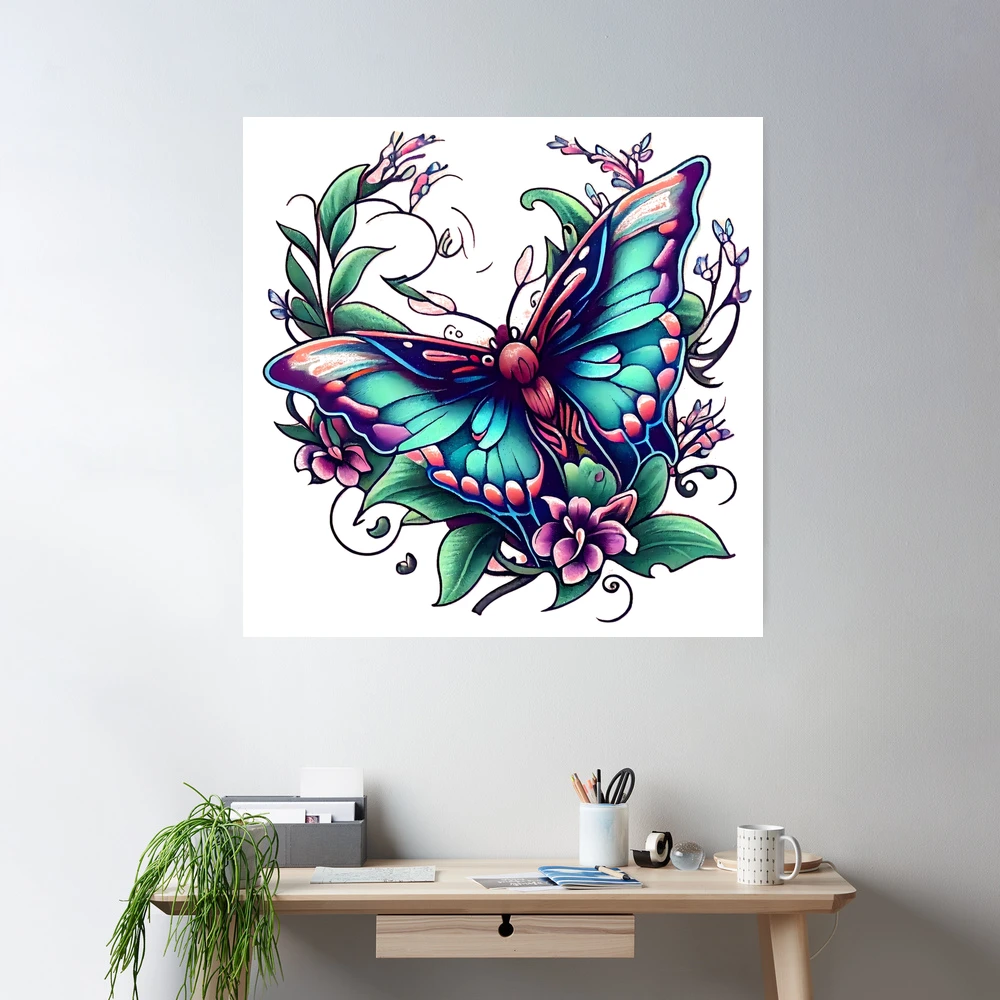 Art Studio Butterfly 3D Stickers