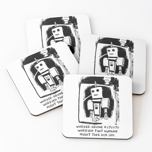 Item preview, Paranoid Android - Worker Drone #27647b  designed and sold by Tragically Ludicrous.