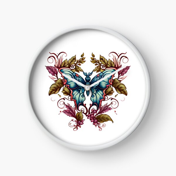 butterfly neck tattoo Clock