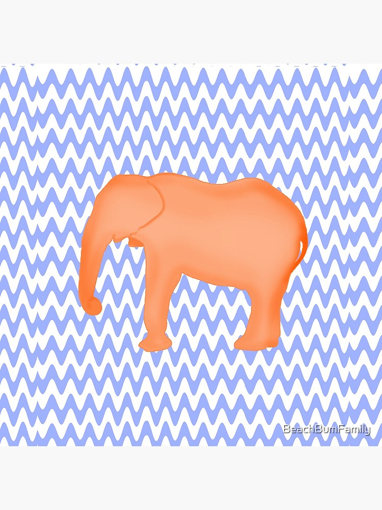 Baby Elephant Blue Burnt Orange by BeachBumFamily