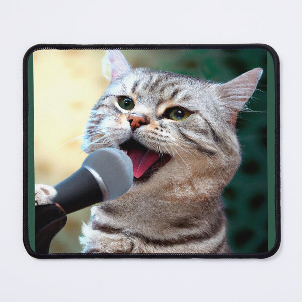 Item preview, Rock Star Cat Singing In A Microphone, Cat 8 designed and sold by LesTheArt.