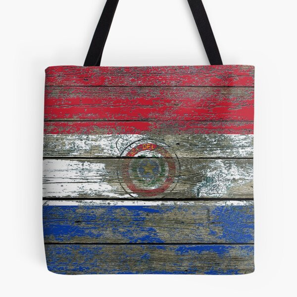Item preview, Flag of Paraguay on Rough Wood Boards Effect designed and sold by JeffBartels.