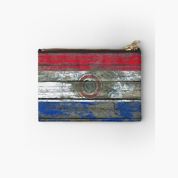 Item preview, Flag of Paraguay on Rough Wood Boards Effect designed and sold by JeffBartels.