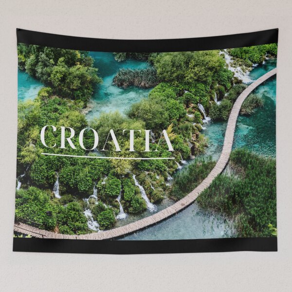 Item preview, Plitvice Lakes in Croatia Aerial View designed and sold by w-world-life-co.