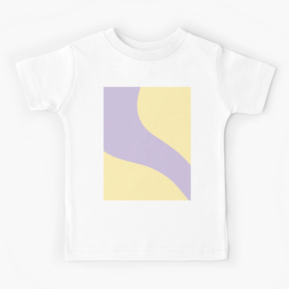 Simple Modern Wave Wiggle Color Design - Cream Green Kids T Shirt