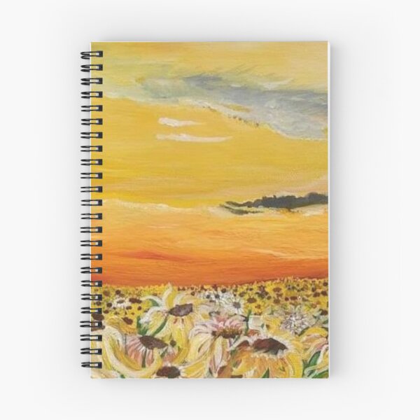 Item preview, Sunflower field oil painting original art designed and sold by Valerie Daggett.