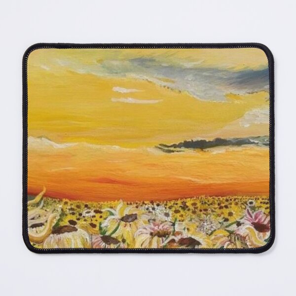 Item preview, Sunflower field oil painting original art designed and sold by Valerie Daggett.