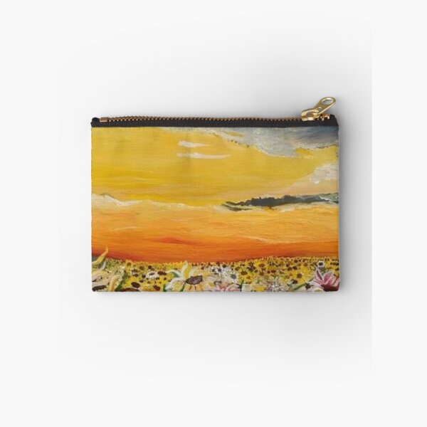 Item preview, Sunflower field oil painting original art designed and sold by Valerie Daggett.
