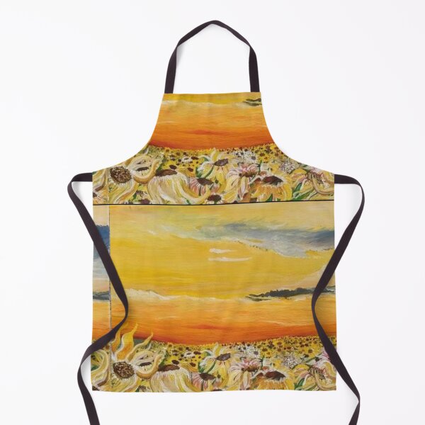 Item preview, Sunflower field oil painting original art designed and sold by Valerie Daggett.