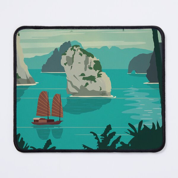 Item preview, Halong Bay - Vintage Travel Poster designed and sold by Fab5Design.