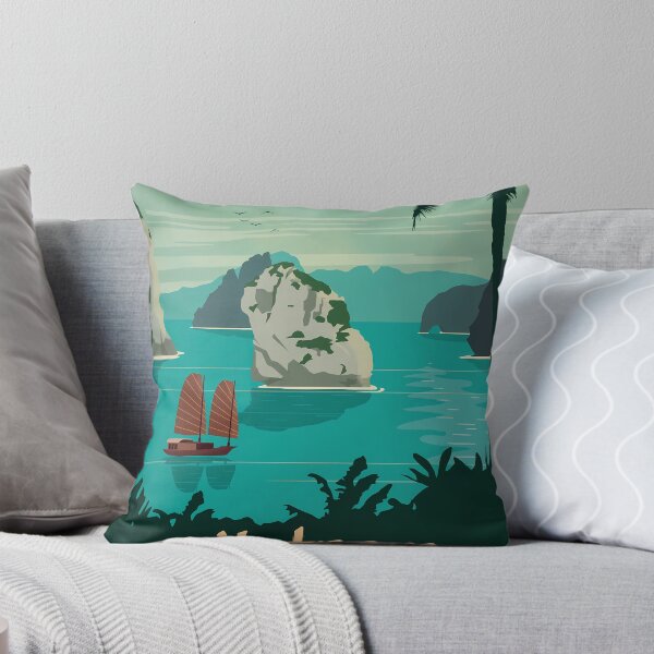 Item preview, Halong Bay - Vintage Travel Poster designed and sold by Fab5Design.