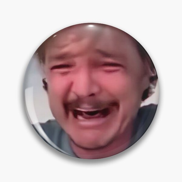 Aperçu de l'œuvre Pedro Pascal Mandalorian pleurer rire créée et vendue par aoifelovesyou.