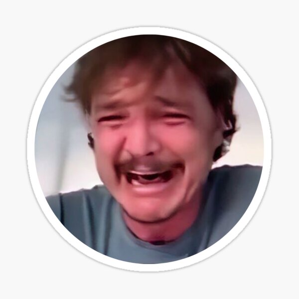 Item preview, Pedro Pascal Mandalorian Crying Laughing  designed and sold by aoifelovesyou.