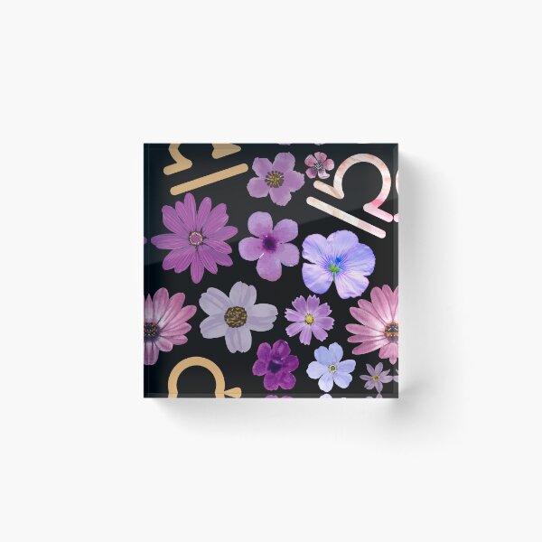 Item preview, Purple Flower Libra Pattern designed and sold by Hellofriendco.