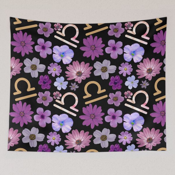 Item preview, Purple Flower Libra Pattern designed and sold by Hellofriendco.