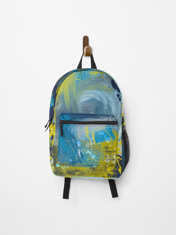 Thumbnail 1 of 3, Backpack, Yellow Thread designed and sold by headtrackerart.