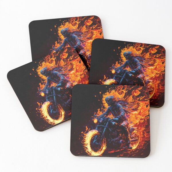 Item preview, Biker in flames designed and sold by Just66.