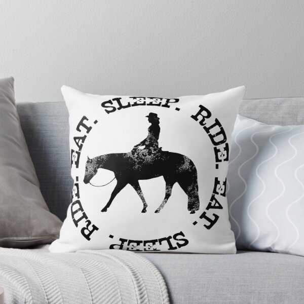 Item preview, EAT SLEEP RIDE - Distressed Western Horse Female Rider designed and sold by Stuffnthingz.