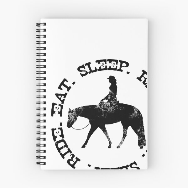 Item preview, EAT SLEEP RIDE - Distressed Western Horse Female Rider designed and sold by Stuffnthingz.