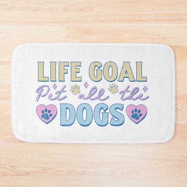 Item preview, LIFE GOAL TO PET ALL THE DOGS CUTE QUOTE STICKER designed and sold by Sticky-bubble ⭐️⭐️⭐️.