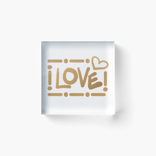 Item preview, Love Typography // Faux Metallic Gold and White designed and sold by Elsy's Art.