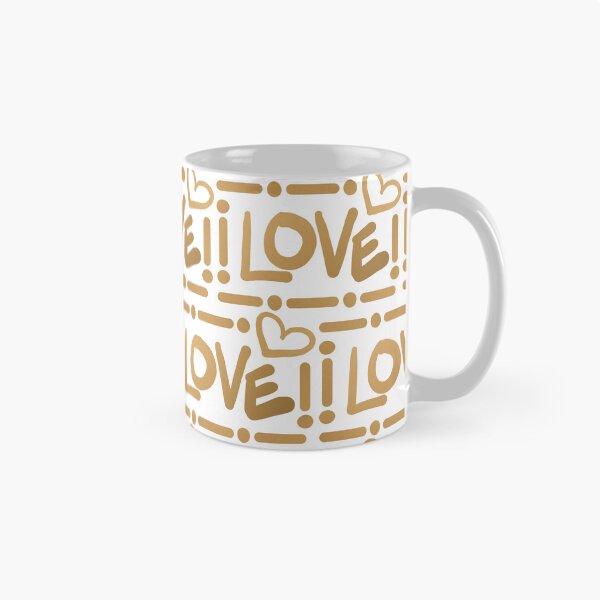Item preview, Love Typography // Faux Metallic Gold and White designed and sold by Elsy's Art.