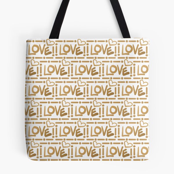 Item preview, Love Typography // Faux Metallic Gold and White designed and sold by Elsy's Art.