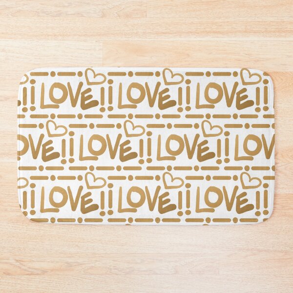 Item preview, Love Typography // Faux Metallic Gold and White designed and sold by Elsy's Art.