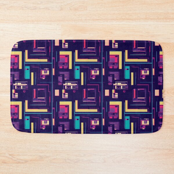 Item preview, Vintage Neon Tech - Vintage Television Pattern designed and sold by Fine Prints.