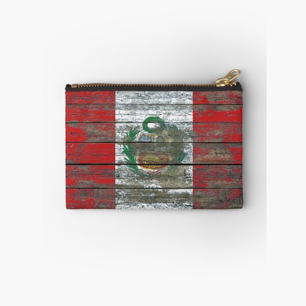 Item preview, Flag of Peru on Rough Wood Boards Effect designed and sold by JeffBartels.