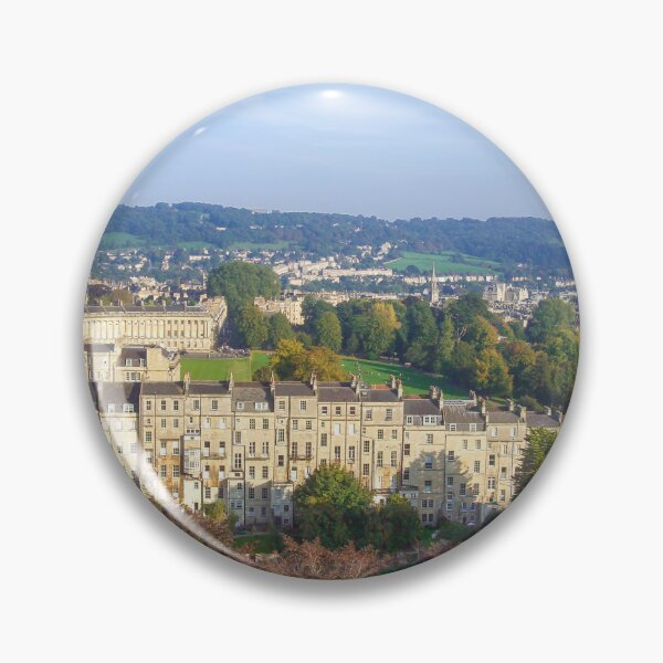 Item preview, Marlborough Buildings - Aerial Image of Bath, Somerset, UK designed and sold by FOLK ART FUSION by heidiannemorris.