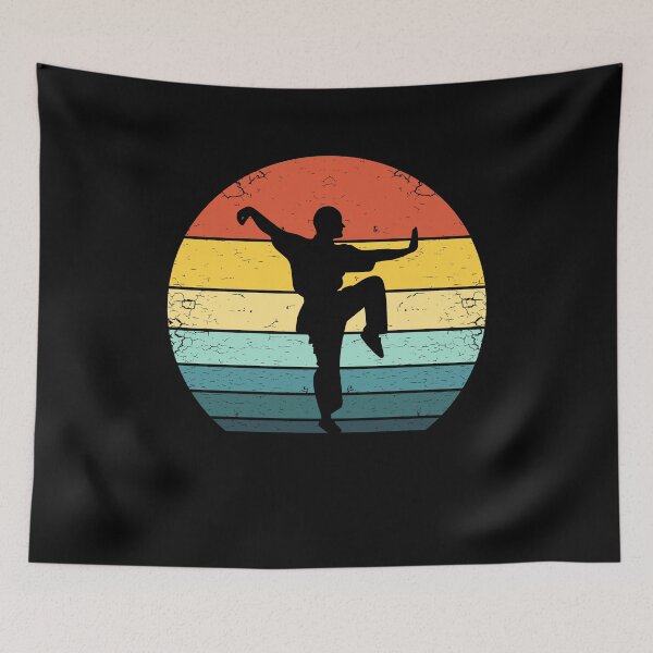 Item preview, Vintage Kung Fu Shaolin Fighter in the Sunset designed and sold by KleverOlivier.
