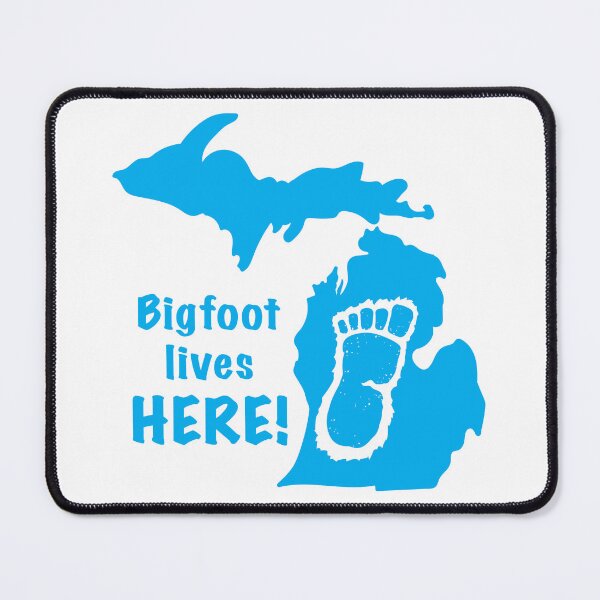Item preview, Bigfoot Lives Here in Michigan Sticker - Blue designed and sold by BlueSkyTheory.