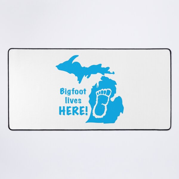 Item preview, Bigfoot Lives Here in Michigan Sticker - Blue designed and sold by BlueSkyTheory.