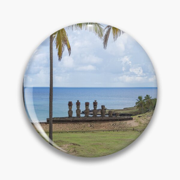 Item preview, Seven Easter Island Statues on the Beach designed and sold by PhotoArt by Joan Carroll.